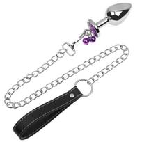 Analinis kaištis su grandinėle Diamond Anal Chain Plug, 34 mm