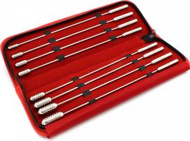 Penio kaiščių rinkinys Kiotos Steel Urethral Sound Dilator Groved Beads Set, 8 vnt., sidabro spalvos