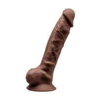 Realistiškas varpos imitatorius Silexd Model 1 9" Brown, rudos spalvos