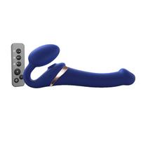 Vibratorius Strap-On-Me Multi Orgasm Bendable, mėlynas
