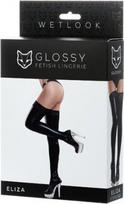 Seksualios kojinės Toyfa Glossy Shiny Wetlook, M, juodos, M
