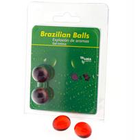 Braziliški kamuoliukai Taloka Strawberry & Chocolate Intimate Gel, 2 vnt.