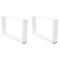 Valgomojo stalo kojos v formos 2 vnt baltos 70x(30-31,3) cm