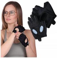 Dviratininkų pirštinės, fit4med, sportinės, be pirštų, odinės
