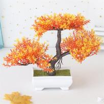 Dirbtinis bonsai medelis vazonėlyje,  Oranžinė