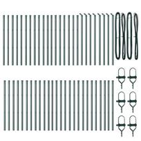 vidaXL Tvorelės stulpas 52 pcs Žalia 3,2 x 3,2 x 100 cm