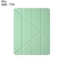 Planšetinis kompiuteris, E-skaityklės dėklai, Apsauginis dėklas, suderinamas su 11 colių iPad Pro (2018/2020/2021) su pieštuko laikikliu, minkštas TPU Y formos, Matcha žalia