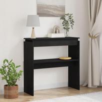 Konsolinis stalas Juodas 80x30x80 cm Dirbtinė mediena
