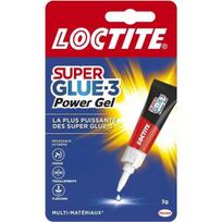 Cyanocrylate glues - LOCTITE - SUPERGLUE-3P - Power gel - Tube 3g