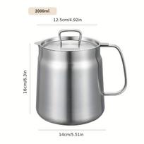 Nerūdijančio plieno aliejaus indas, 2L (67oz)