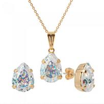 Papuošalų rinkinys moterims DiamondSky "Venus II (White Patina)" su Swarovski kristalais