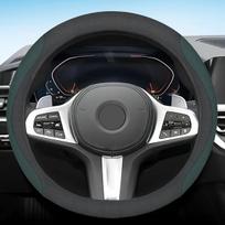 Prabangi dirbtinės odos vairo užvalkalas „Tesla, Tamsiai žalia spalva
