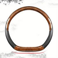 Universalus D tipo vairaračio užvalkalas - PU oda. , Truffle Coffee-D Type (2306 Wood Grain) Novatoriška automobilių puošyba
