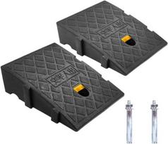 Plastikinės rampos bortams, 2 vnt. (27x25x7 cm, juodos)