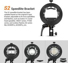 Godox 80x80cm Softbox su S2 laikikliu ir grotelėmis
