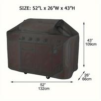 Didelis 165.1cm Stiprus Dujinės Grilio Užvalkalas - Laukui , 52L*26W*43H colių
