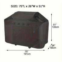Didelis 165.1cm Stiprus Dujinės Grilio Užvalkalas - Laukui , 75L*26W*51H colio