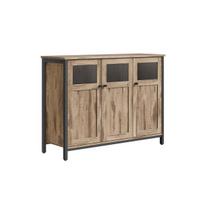 Šoninė spintelė, VASAGLE LSC099B01, 100x35x75 cm, Ruda-Juoda