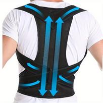 Reguliuojama sintetinė guminė nugaros juosta su užsegimu vyrams ir moterims - juosmens atrama. , 5XL