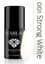 Hibridinis nagų lakas Semilac, 001 Strong White, 7ml