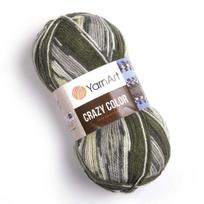 Mezgimo siūlai YarnArt Crazy Color 100 g , 260 metrai , spalva15999
