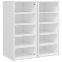 vidaXL Spintelės batams, baltos spalvos, 31,5x35x70 cm, 2 vnt., Balta