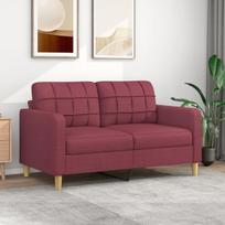 Dvivietė sofa vidaXL, 140cm, raudona