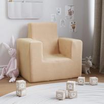 Vaikiška sofa vidaXL, smėlio spalvos