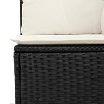 vidaXL Sodo Sofų Rinkinys 8 pcs Juoda ir kreminė poliratanas