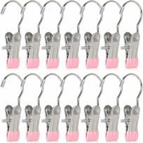 Kiti baldų aksesuarai, 20 vnt Boot Hook Clip, Pink Boot Hook Clip, Hook Clip, Drabužių kablio spaustukas - Nešiojamas ir nerūdijančio plieno spaustukas skirtas kelionėms namuose