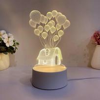 LED naktinė šviesa balionų namo