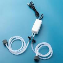 USB akvariumo oro pompa su dvigubu išėjimu, tyli, Baltas