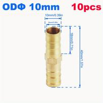 Žalvarinė tiesi žarnos jungtis 10 mm, skirta vandens, oro vamzdžiams, 10 mm