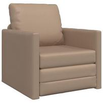 Grindų sofa-lova 2-in-1 Kapeučino 74x77x81 cm dirbtinė oda