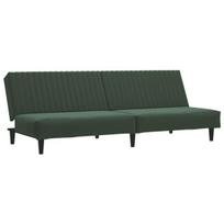Dvivietė sofa-lova，Poilsio sofa, tamsiai žalios spalvos, aksomas CFE52743