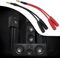 4 vnt. 4 mm bananų kištukų adapteris: 1 į 2 jungtys