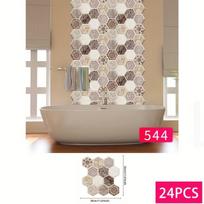 3D lipnūs sienų plytelių lipdukai, 18-24vnt/komplektas