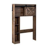 Costway Medinė tualeto spintelės lentyna,84 x 17 x 128 cm Ruda