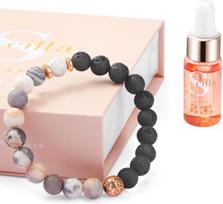 Scilla ROSE Lavos ir Jasper Stone apyrankė, Aromaterapinis eterinis aliejus
