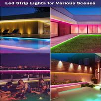 LED juostų rinkinys su muzikos ir laikmačio funkcijomis. , 50 pėdų / 15 m