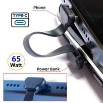 Usb-c Kampinis 90° Kabelis 70mm, 65w Greitas Įkrovimas, Duomenų Perdavimas