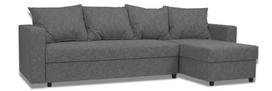 Kampinė sofa Lugan+, tamsiai pilka