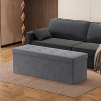 Saugyklos kėdė, sėdimoji kėdė su saugykla, 38 x 110 x 38 cm, šviesiai pilka, Hoiustamisega taburet, istumispukk hoiuruumiga, 38 x 110 x 38 cm, paekivi hall