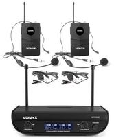 Skaitmeninis kanalų belaidžio mikrofono rinkinys Vonyx WM82B UHF 2, 179.214