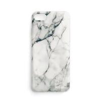 Elegantiškas marmurinis gelinis dėklas Samsung Galaxy S22 Ultra, baltas