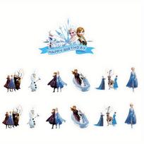 Disney torto dekoracijos gimtadieniui, Užšaldyta įdėta kortelė 12 mažų + 1 didelė