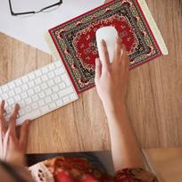 Accessories,Rug Mouse Pad Oriental Persian Carpet Mouse Mat Computer Mousepad for Table Decor,