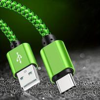 Greito įkrovimo USB-C laidas,  Žalias