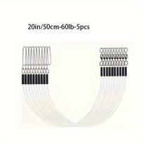 Fluorokarboninis žvejybos pavadėlis su suktukais ir karabinais, 50,8cm-27,22KG