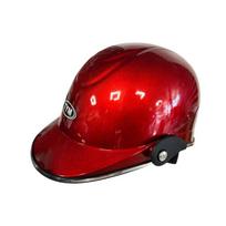Atviro tipo motociklininko šalmas / kepurė - raudonas blizgaus paviršiaus